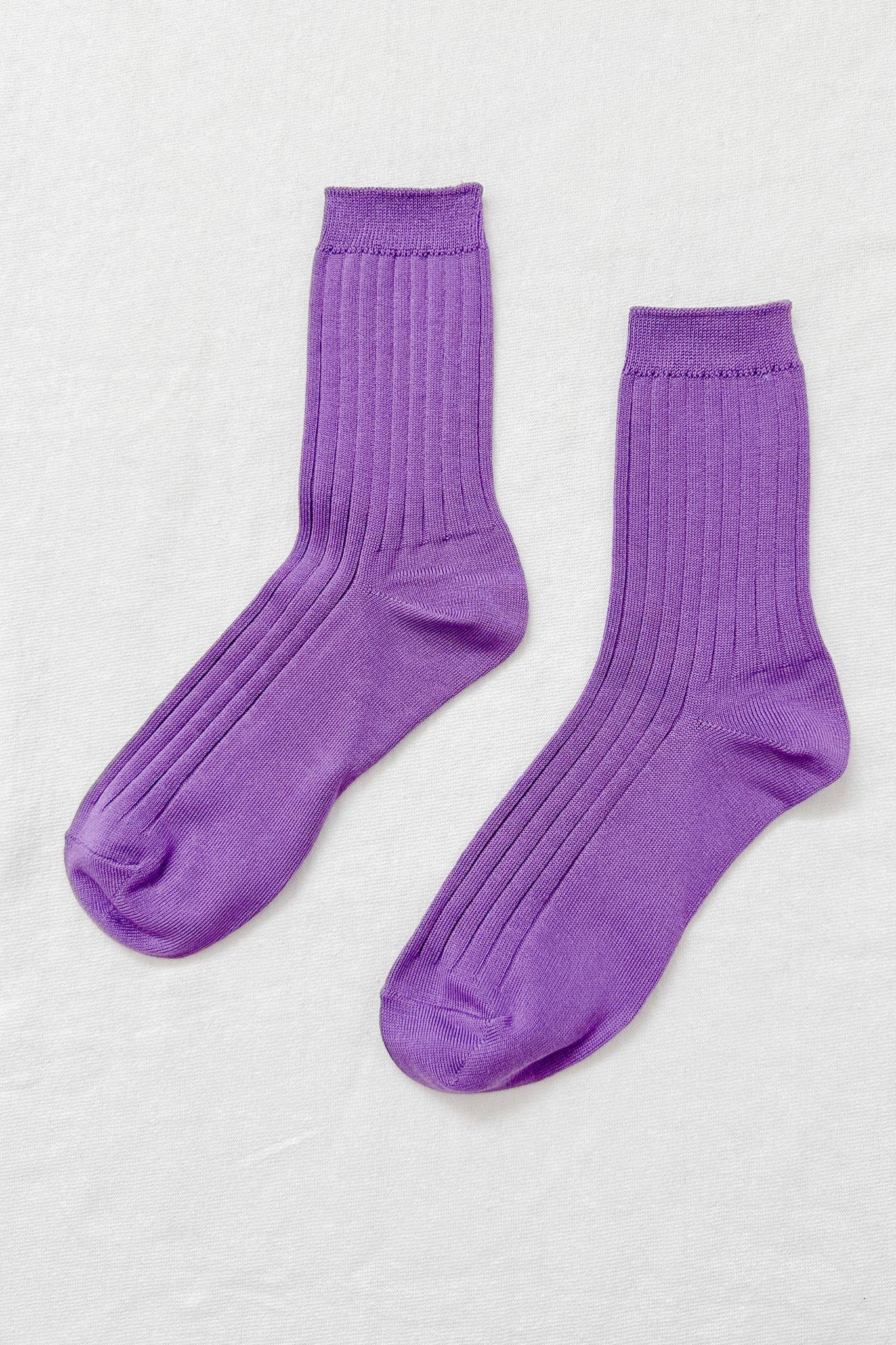 Her Socks - Mercerized Combed Cotton Rib: Fuchsia