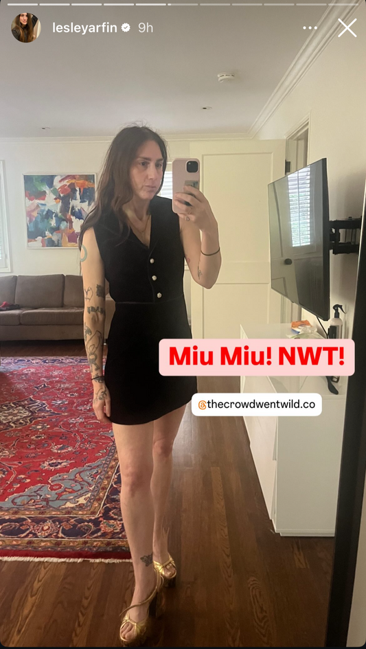 Miu Miu Black Velvet Mini Dress, Black, Size 2, NWT