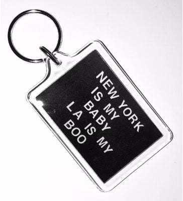 New York is my baby LA is my boo keychain