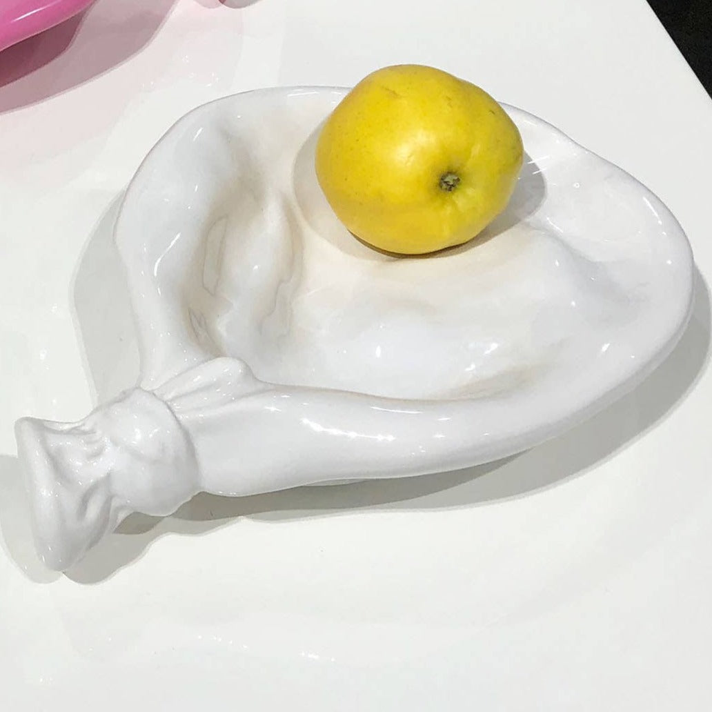 Deflated Balloon Bowl - White - The Crowd Went Wild