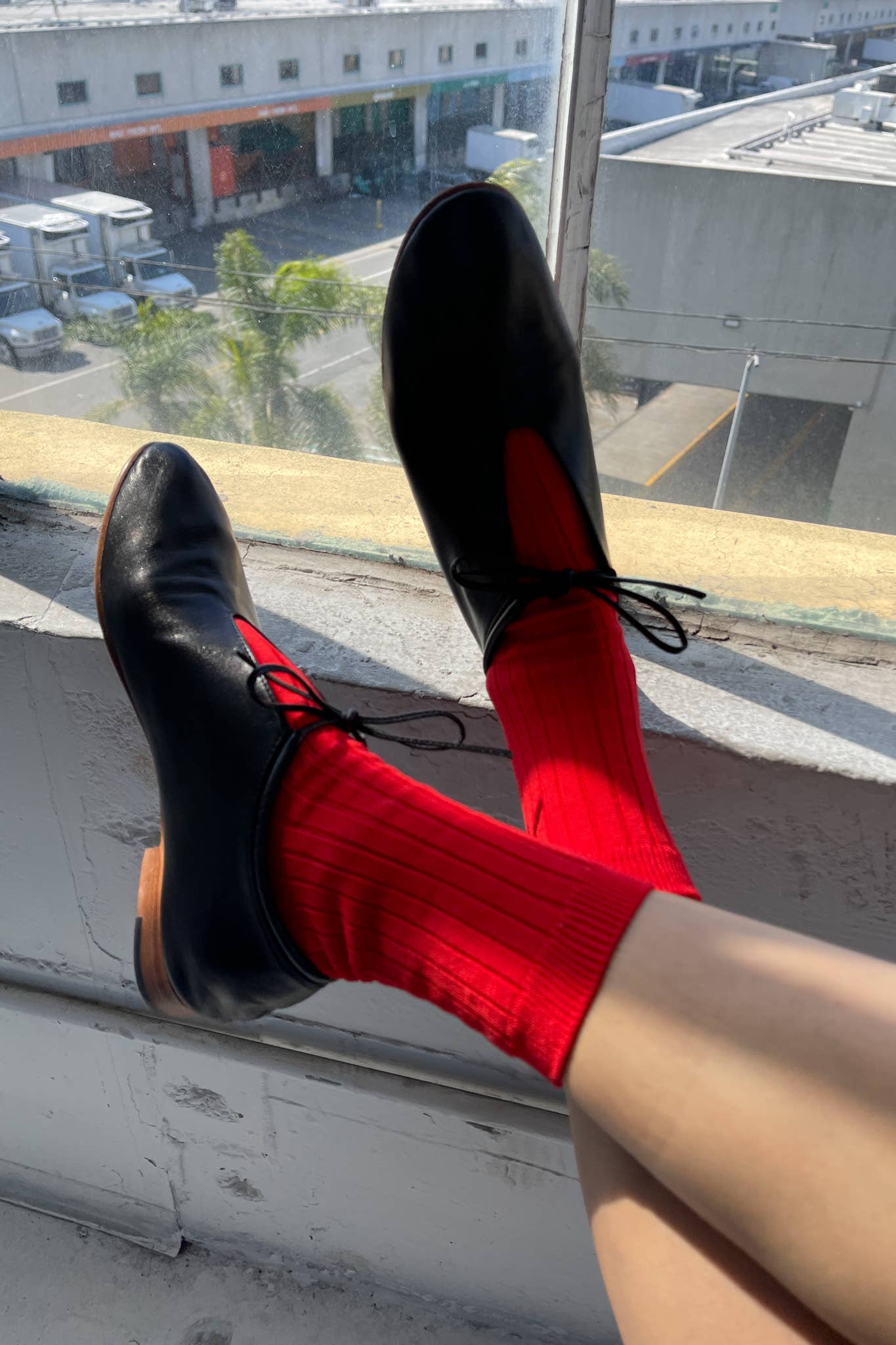 Her Socks - Mercerized Combed Cotton Rib: Fuchsia