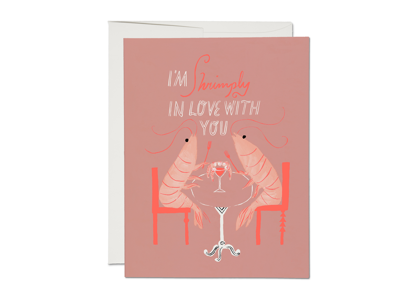 Shrimply love greeting card - The Crowd Went Wild