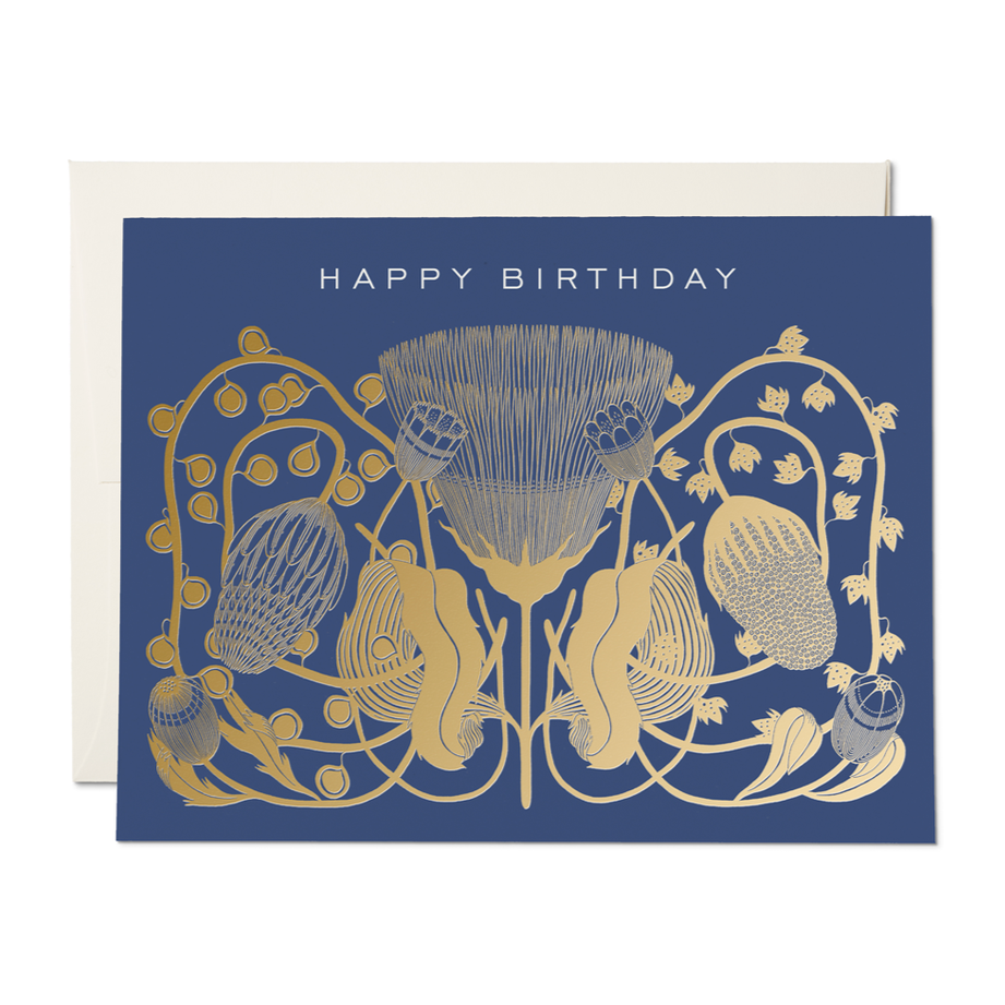 Cobalt birthday greeting card - The Crowd Went Wild