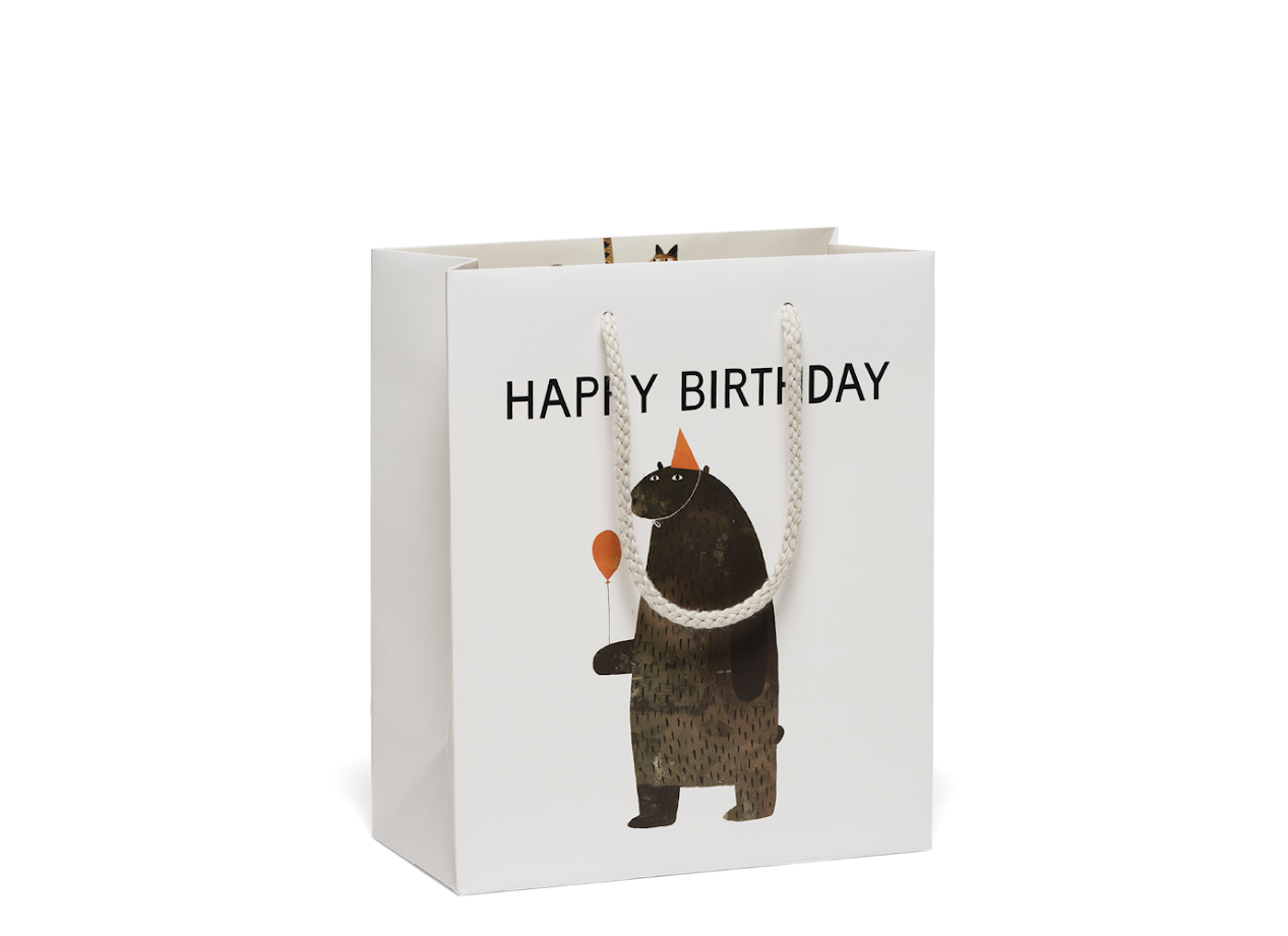 Party Bear birthday gift bag - The Crowd Went Wild