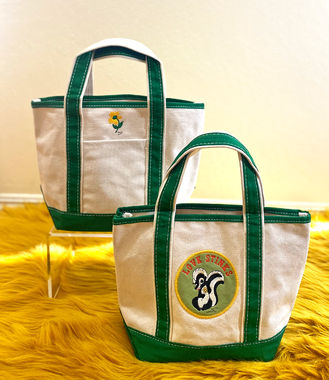 Love Stinks Patched mini Tote - The Crowd Went Wild