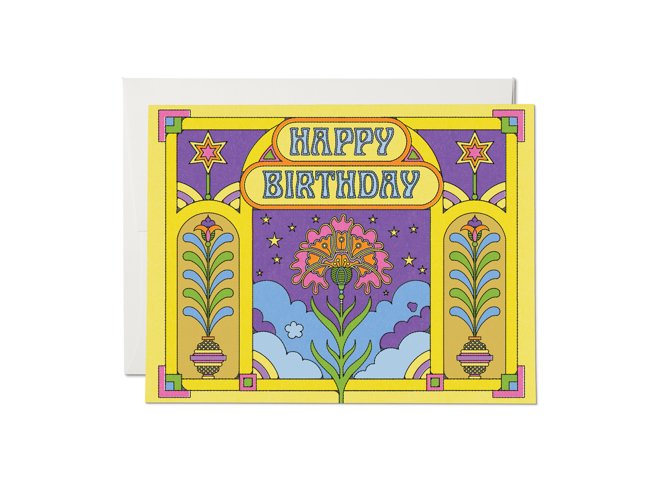 Happy Colors birthday greeting card - The Crowd Went Wild