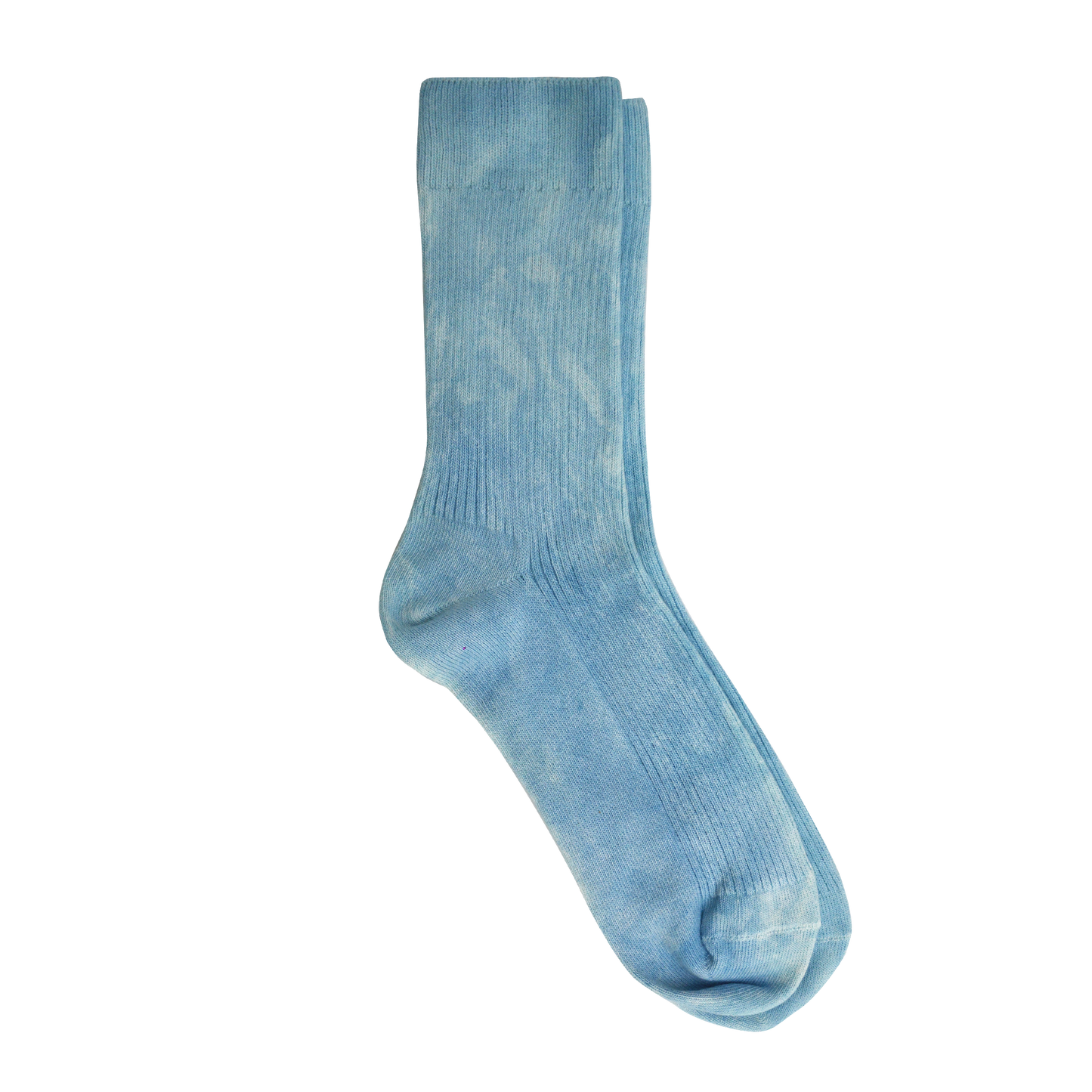 NATURAL HAND-DYED SKY INDIGO SOCKS - The Crowd Went Wild