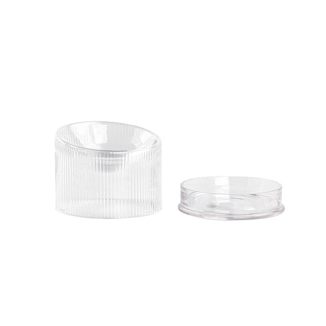 Furrytail Fooddict Handmade 2 in1 Glass Cat Bowl Set - The Crowd Went Wild