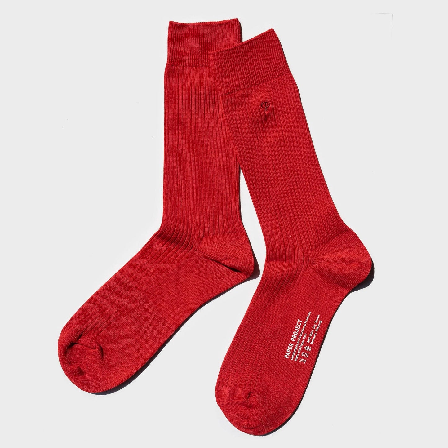 Basic Rib Crew Socks - Red - The Crowd Went Wild
