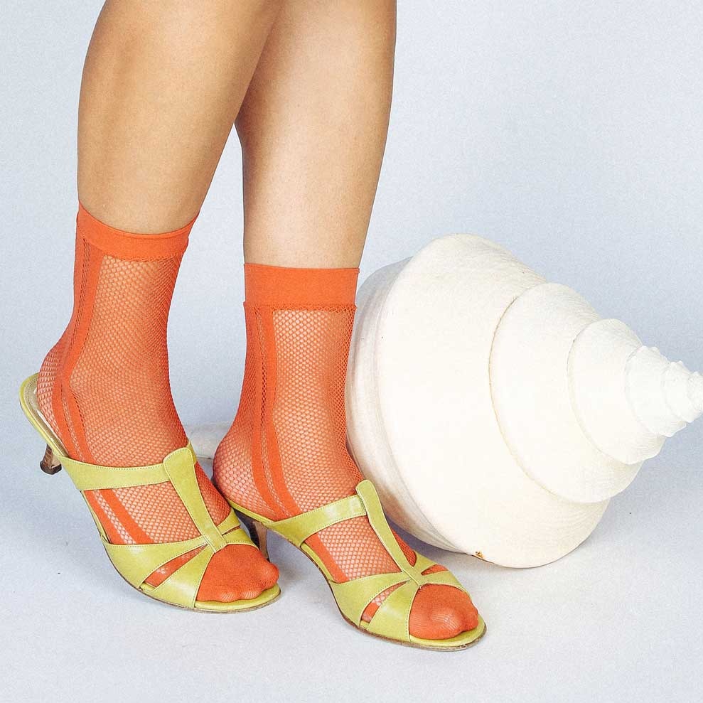 Fishnet Socks - Terracotta - The Crowd Went Wild
