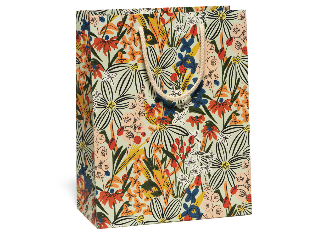 Striped Florals gift bag - The Crowd Went Wild