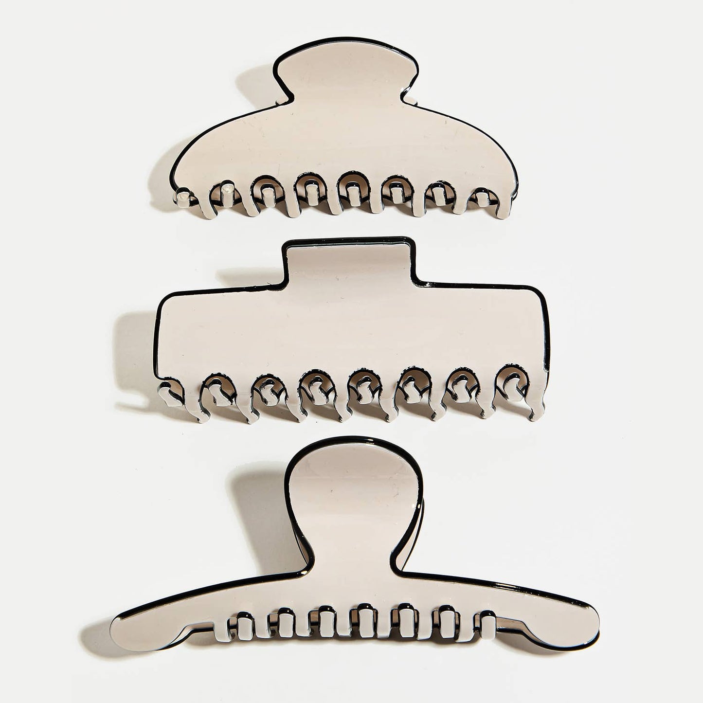 Three Piece Jaw Hair Clip Set - The Crowd Went Wild