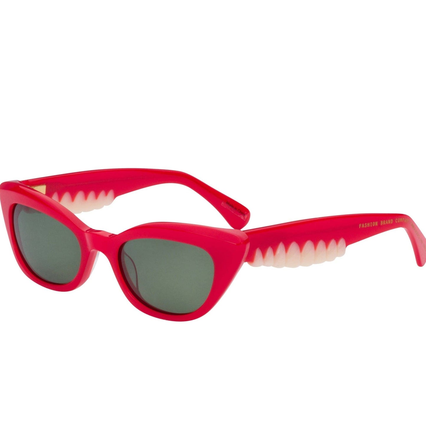 Cat eye Teeth Sunglasses Red - The Crowd Went Wild