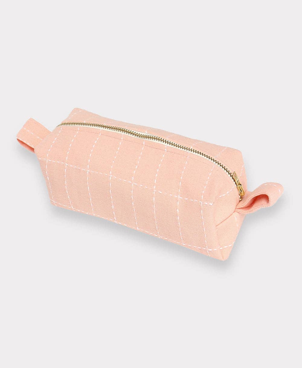 Small Grid-Stitch Toiletry Bag - The Crowd Went Wild