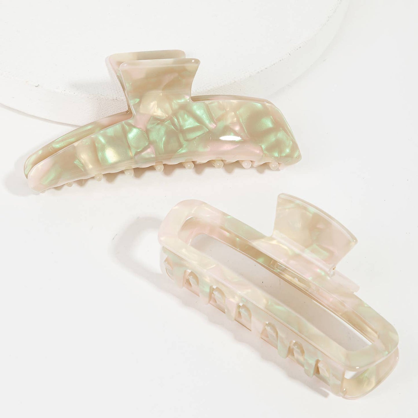 Rectangle Cutout Acetate Hair Claw Set - The Crowd Went Wild