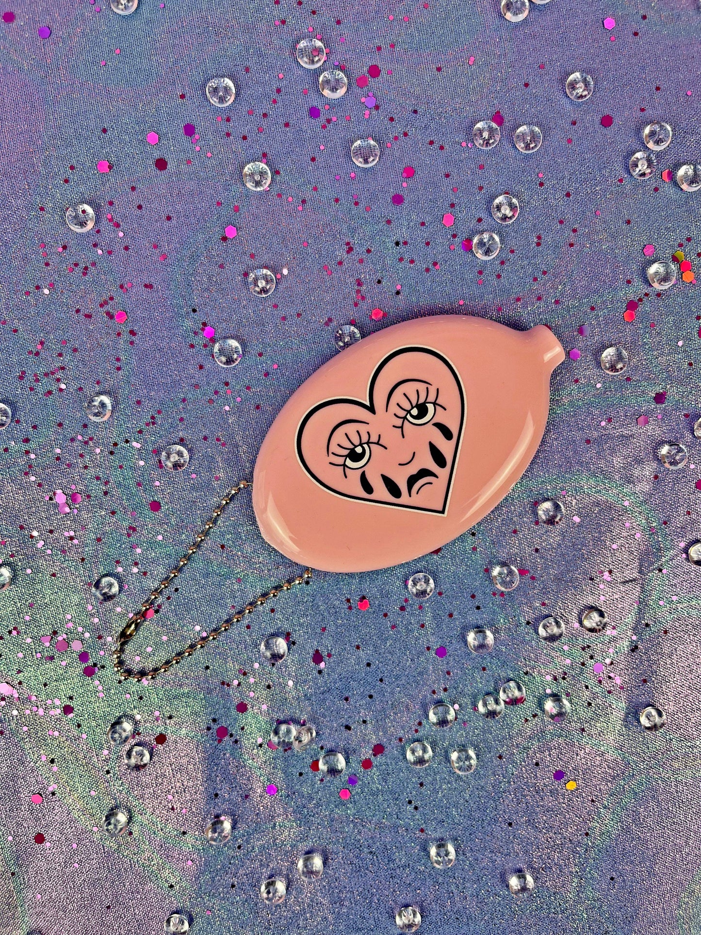 Crying Heart Coin Pouch Keychain - The Crowd Went Wild