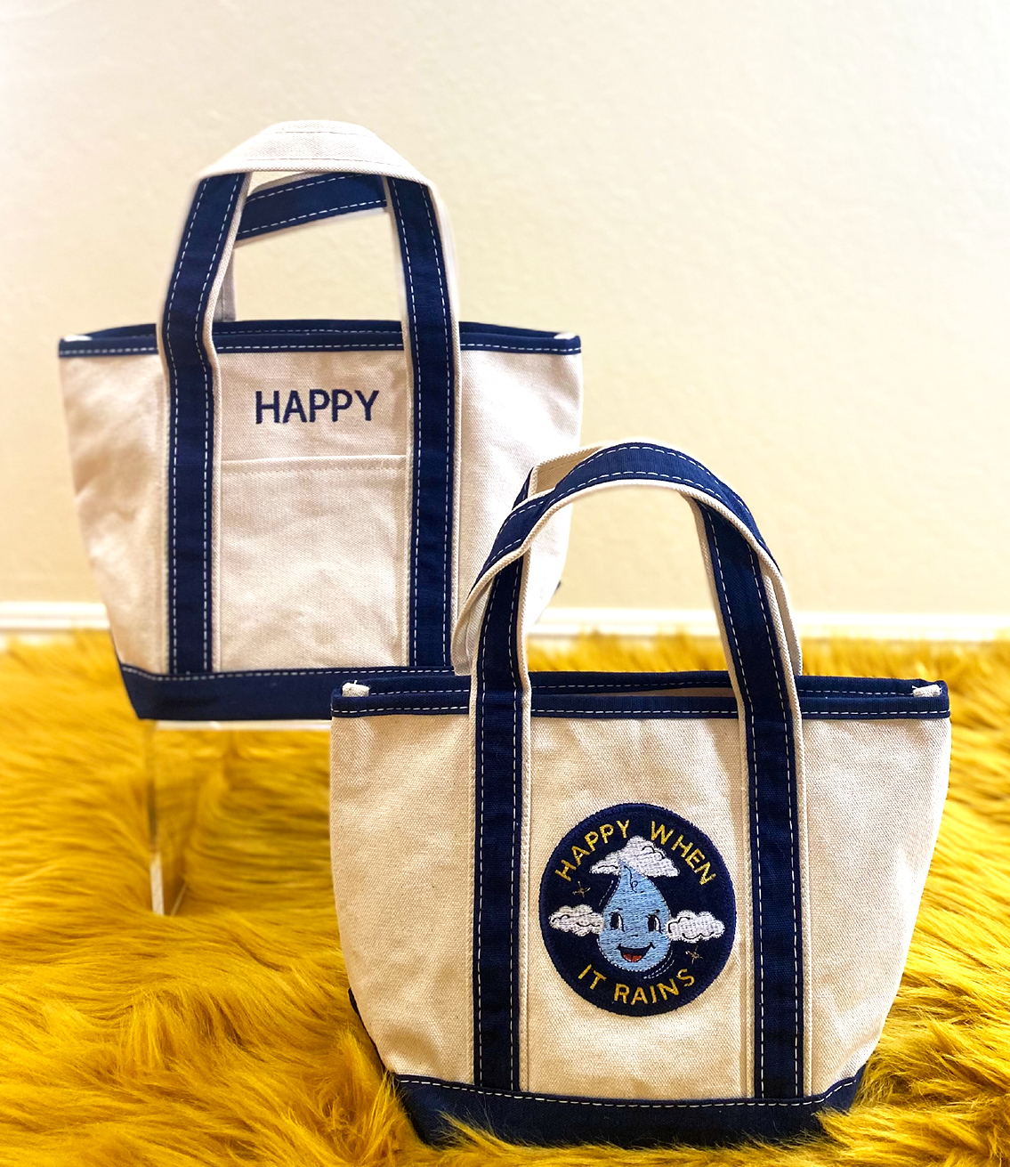 Happy When It Rains Patched mini Tote - The Crowd Went Wild