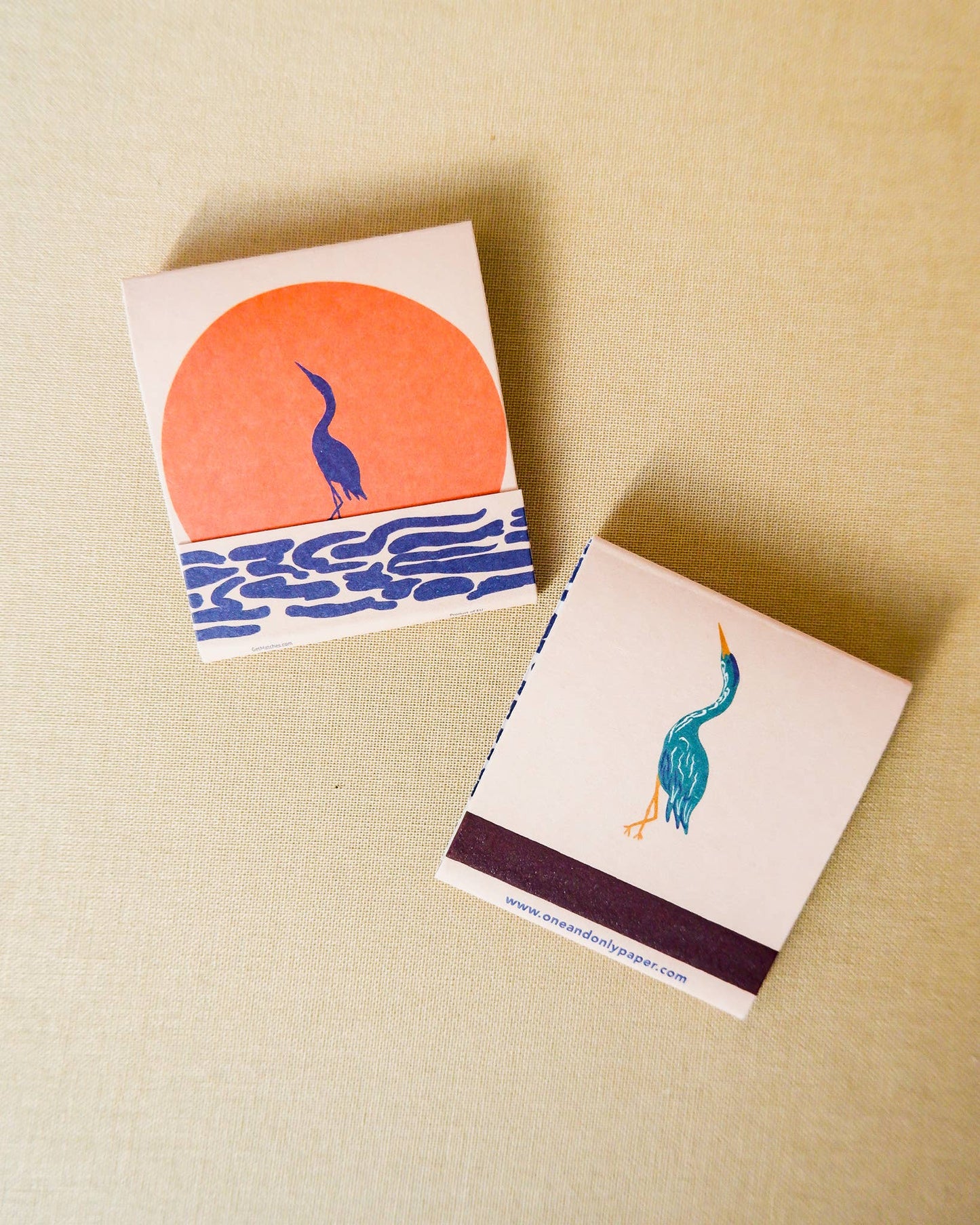 Tropical Sunset Birds Printed Matchbook - The Crowd Went Wild