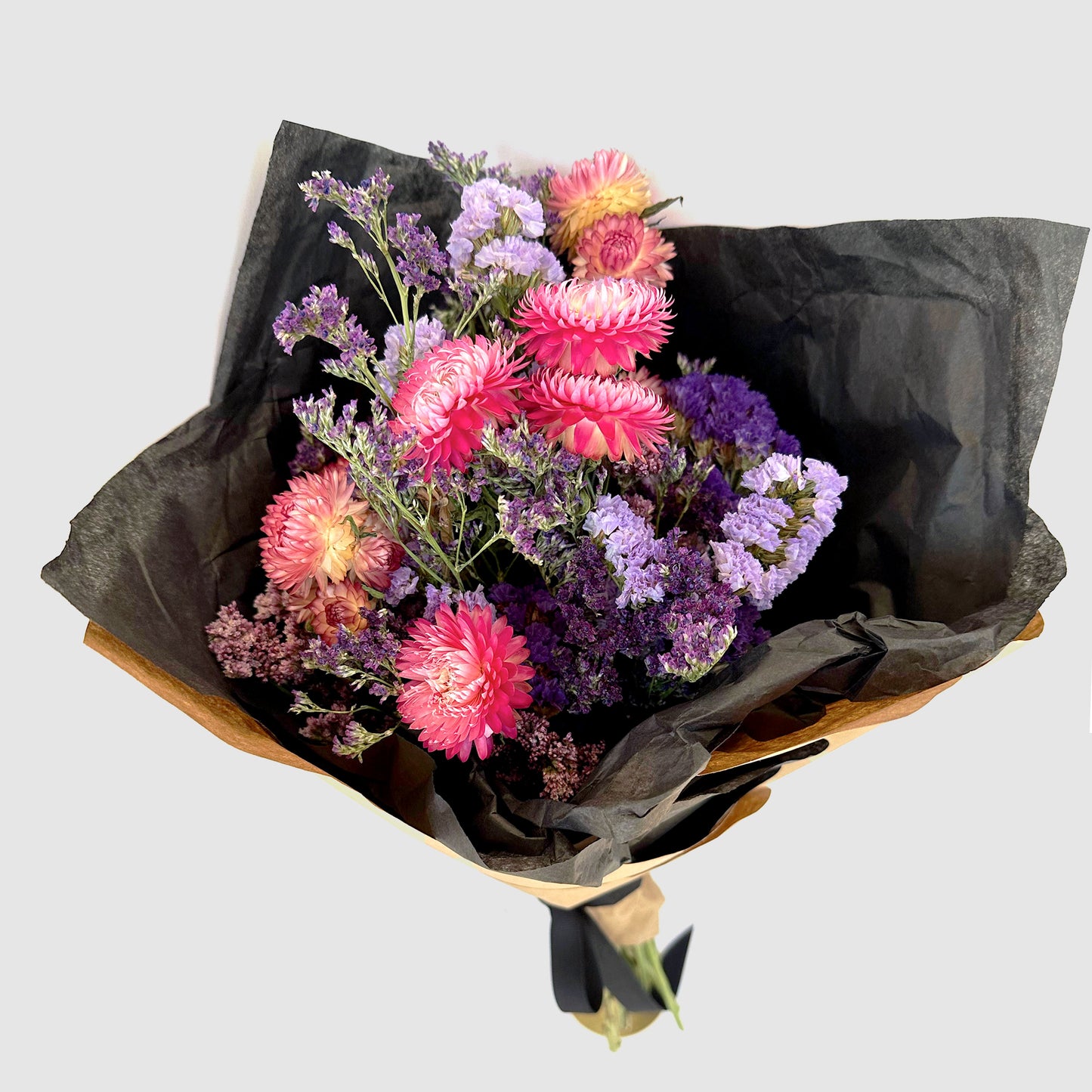 Dried Flower Bunch - Pink + Purple Mix - The Crowd Went Wild