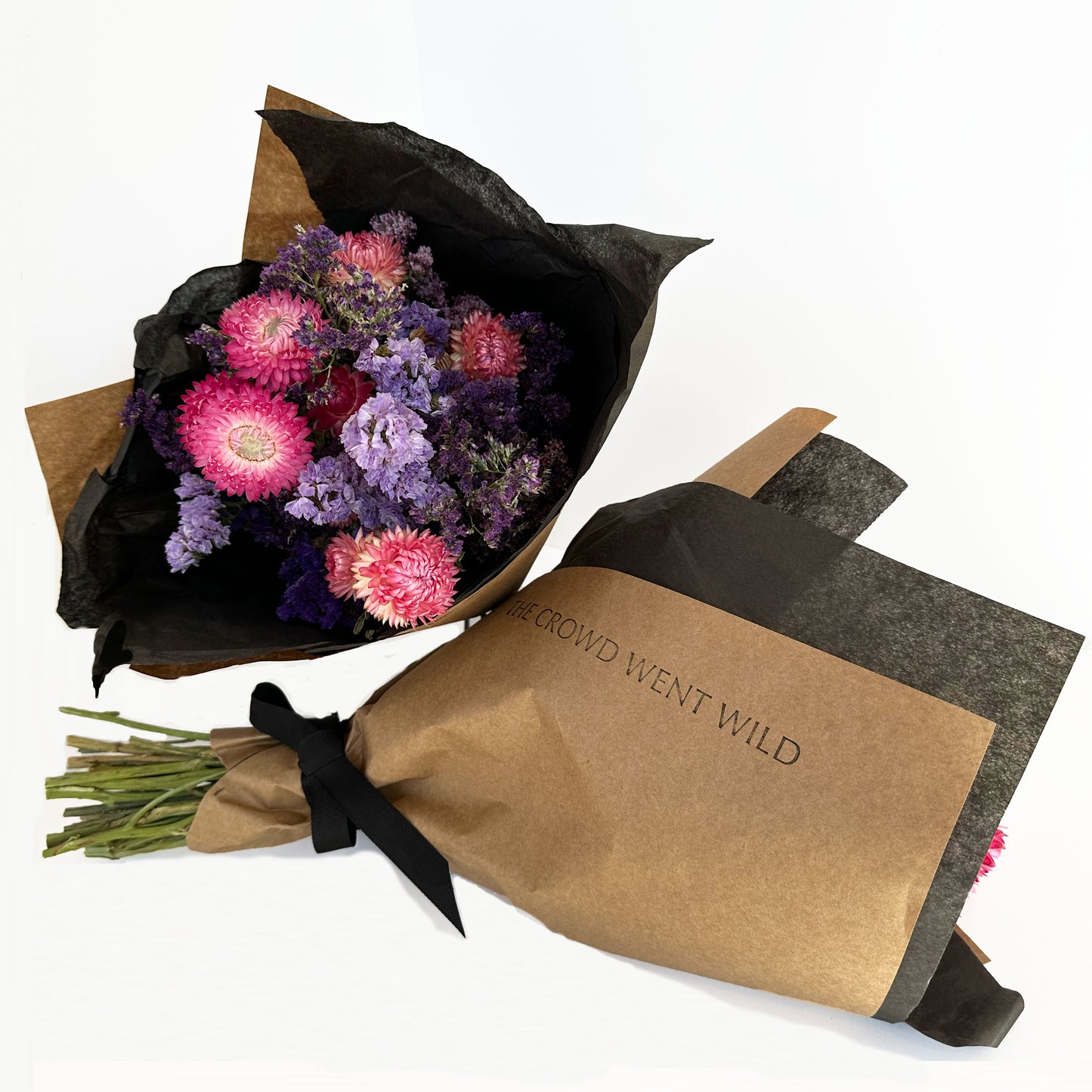 Dried Flower Bunch - Pink + Purple Mix - The Crowd Went Wild