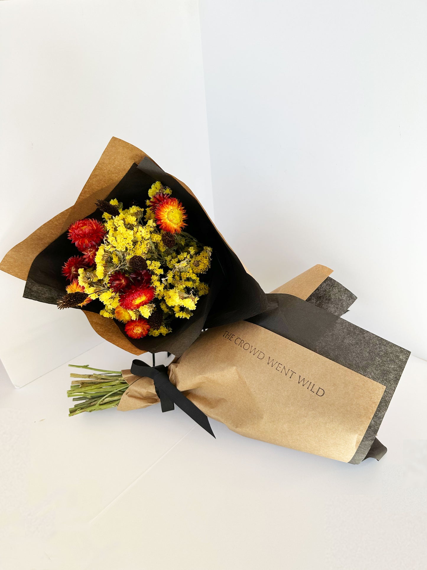 Dried Flower Bunch - Red + Yellow Mix - The Crowd Went Wild