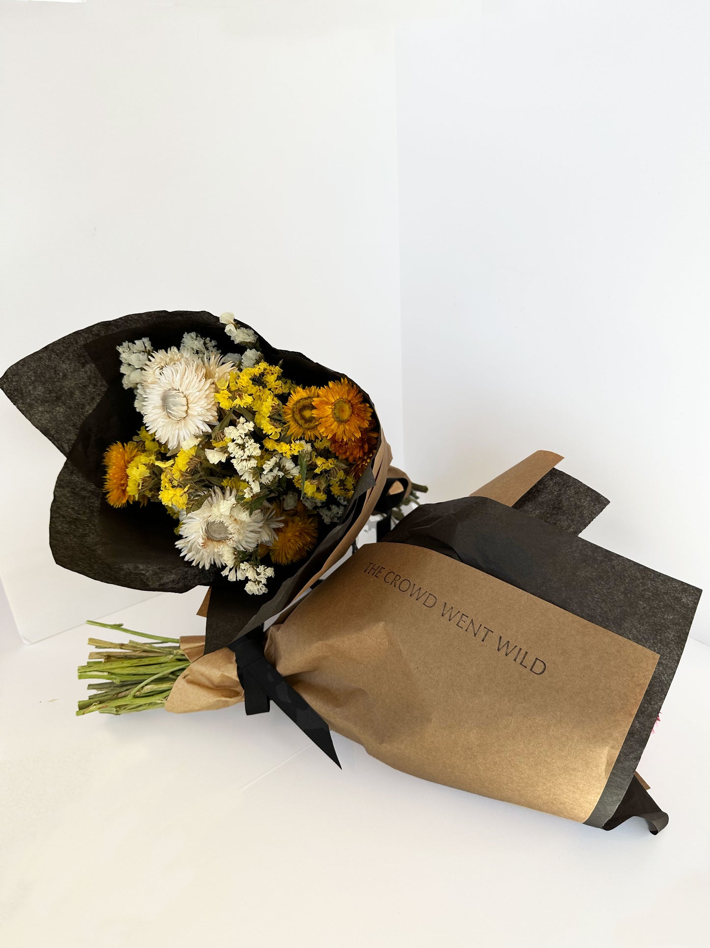 Dried Flower Bunch - Yellow + White Mix - The Crowd Went Wild