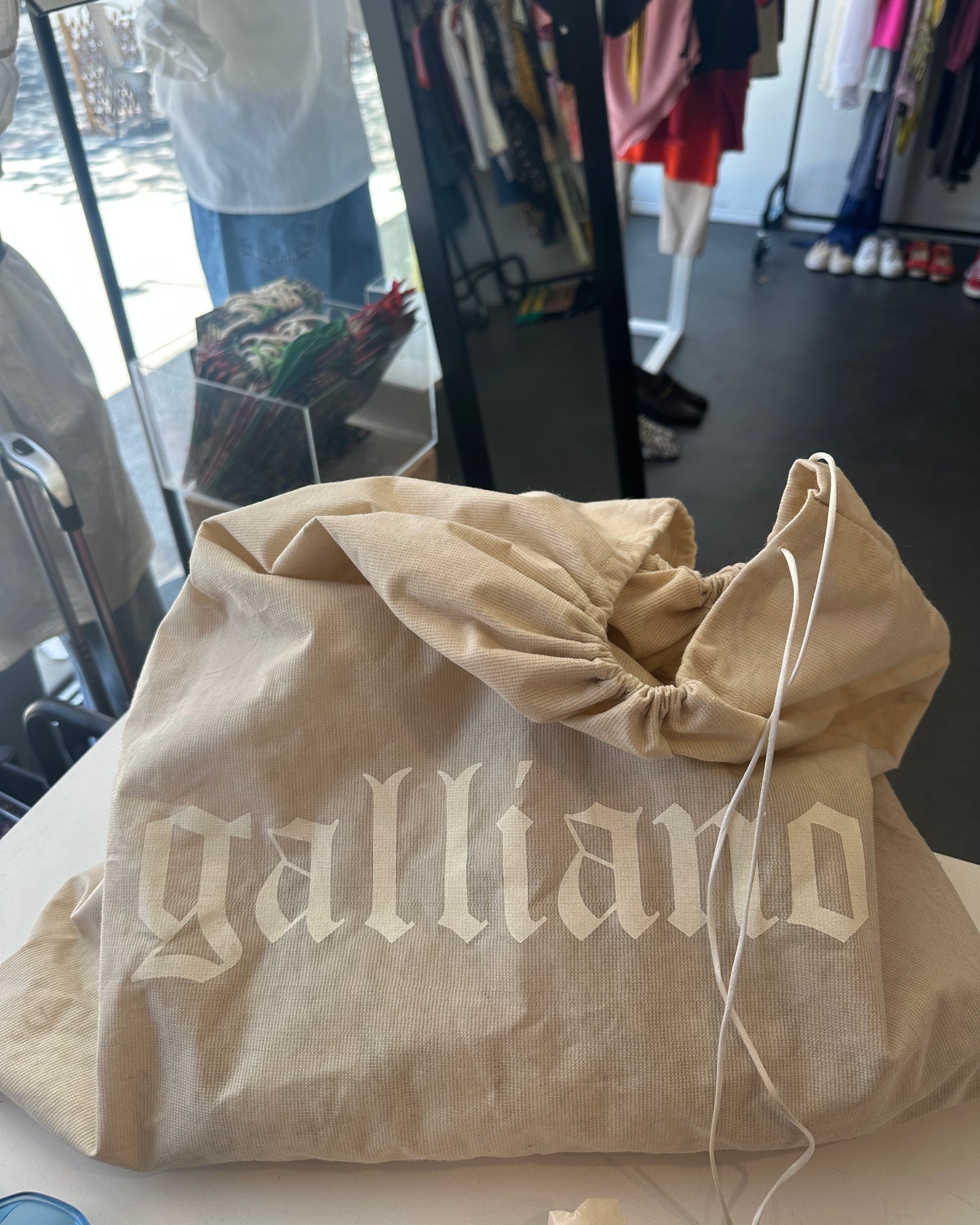 Vintage Galliano Newspaper Gazette Print Shoulder bag