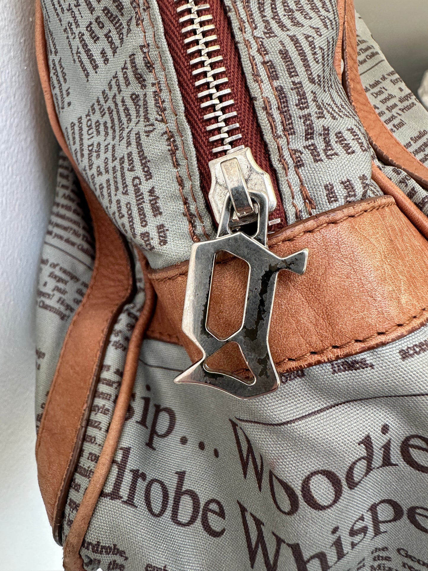 Vintage Galliano Newspaper Gazette Print Shoulder bag