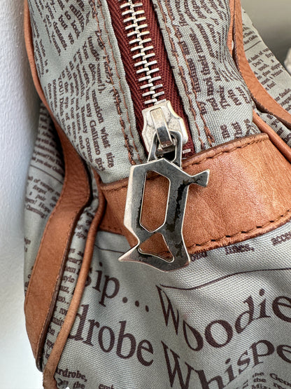 Vintage Galliano Newspaper Gazette Print Shoulder bag