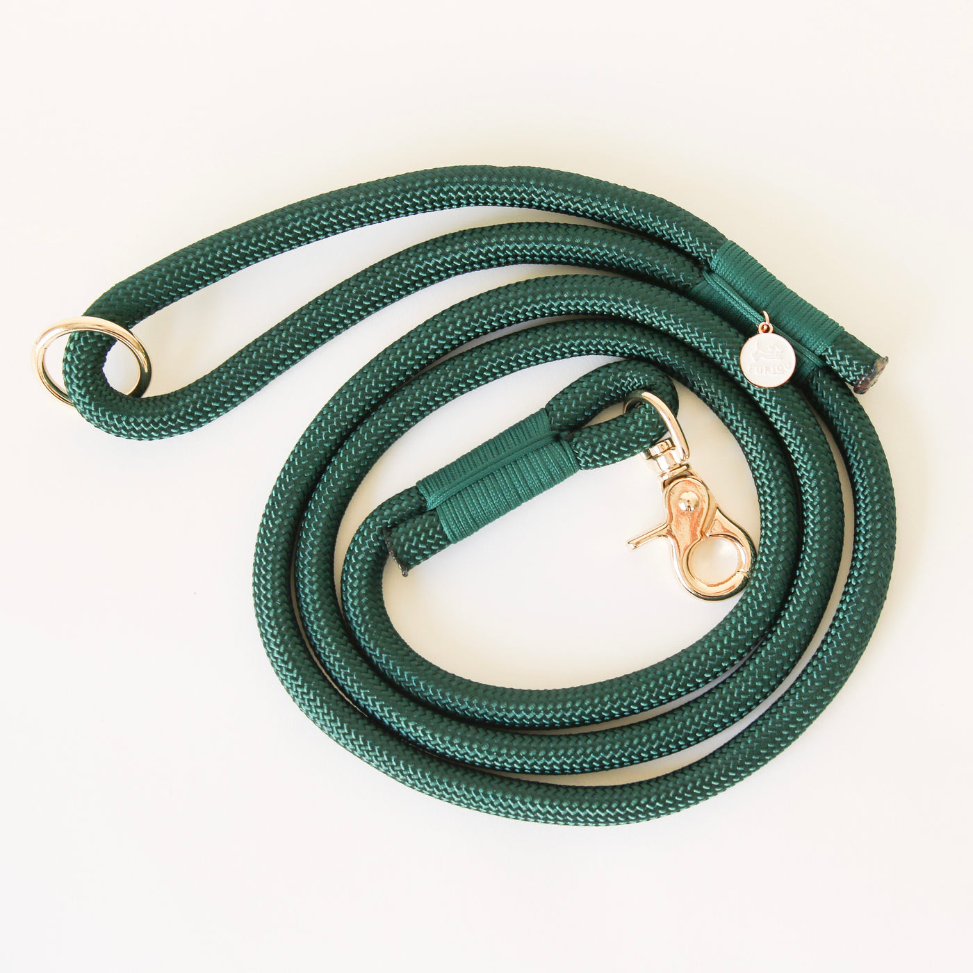 Braided Rope Leash - Evergreen - The Crowd Went Wild