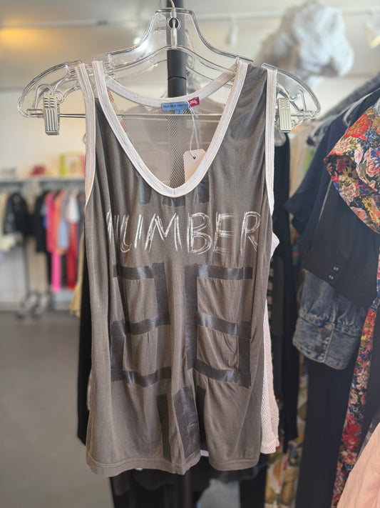 2026 green khaki printed tank top