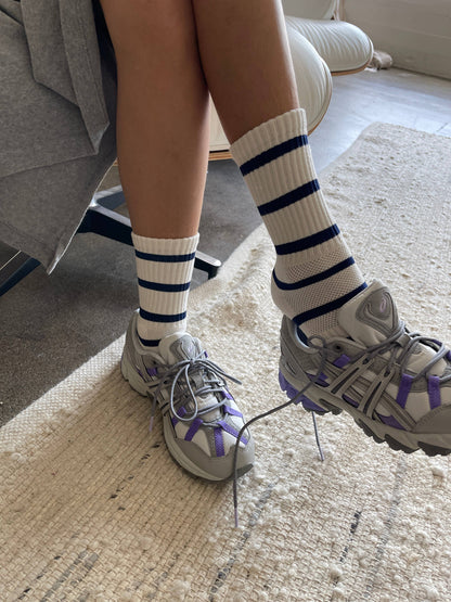 Striped Boyfriend Socks: Sailor Stripe - The Crowd Went Wild