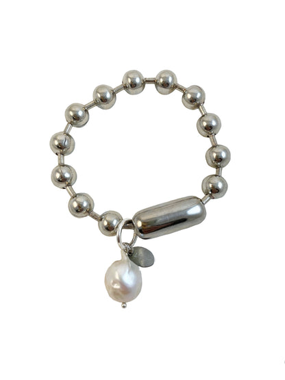 Ball Chain Pearl Bracelet - The Crowd Went Wild