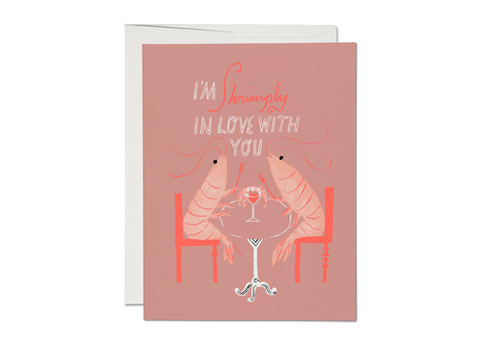 Shrimply love greeting card - The Crowd Went Wild