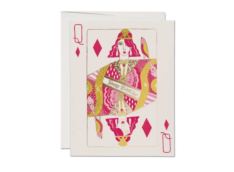 Queen of Diamonds birthday greeting card - The Crowd Went Wild
