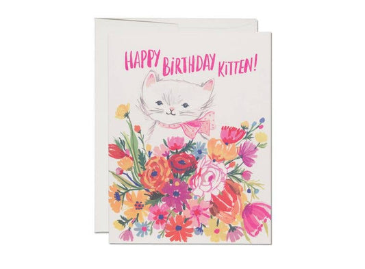 Happy Birthday Kitten birthday greeting card - The Crowd Went Wild