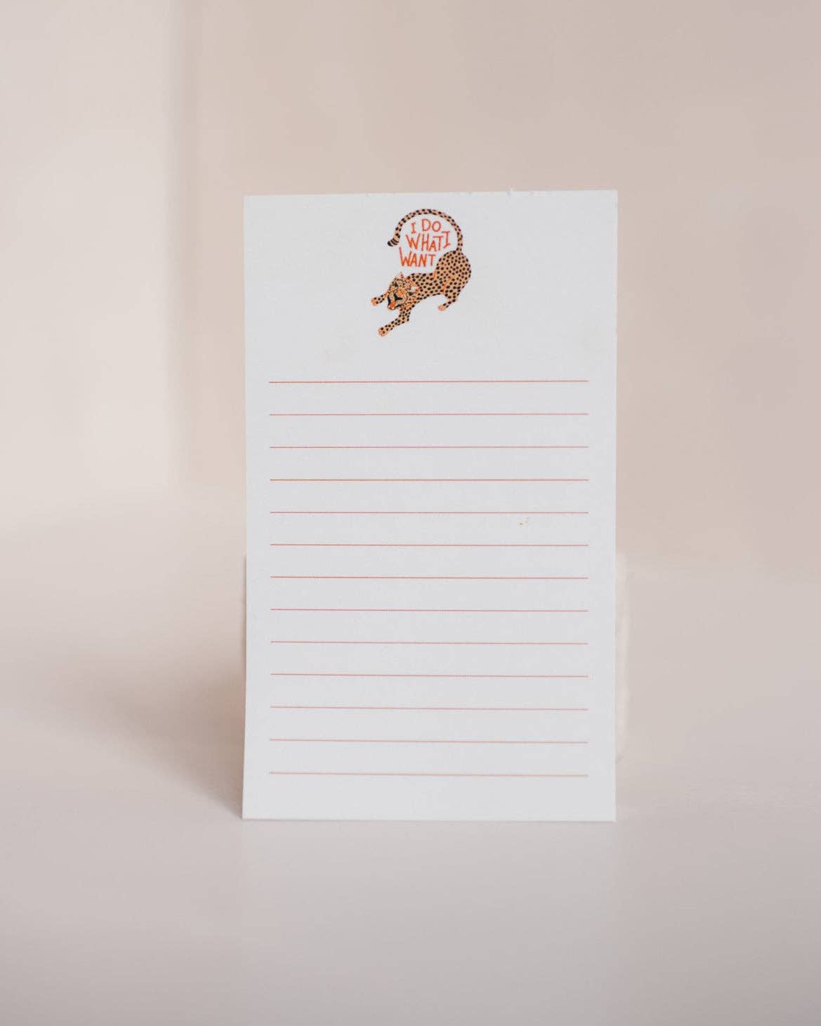 I Do What I Want Cheetah Illustrated Desk Notepad - The Crowd Went Wild