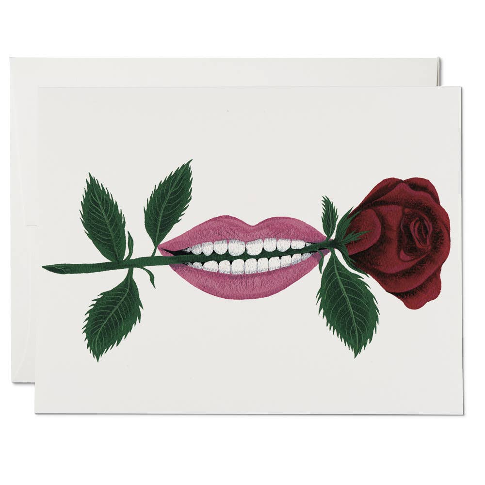 Rose in Mouth Card - The Crowd Went Wild