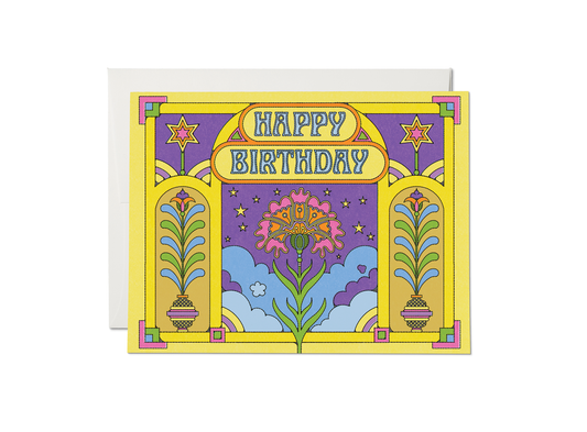 Happy Colors birthday greeting card - The Crowd Went Wild