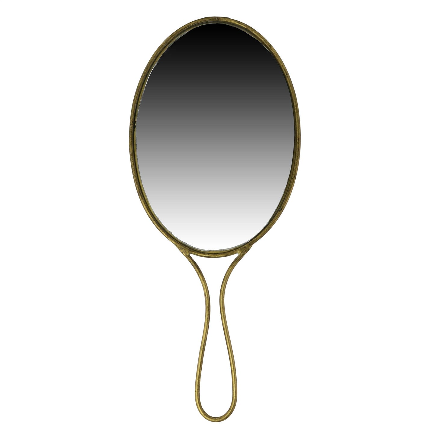 Lena Hand Mirror, Brass - Oval - Brass - The Crowd Went Wild