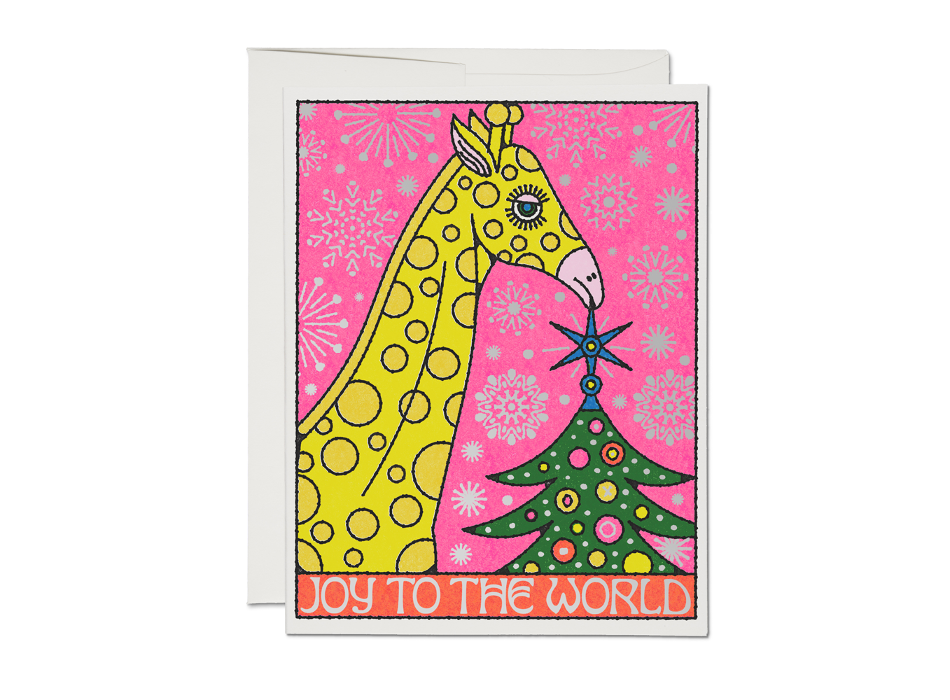 Giraffe Topper holiday greeting card: Singles - The Crowd Went Wild