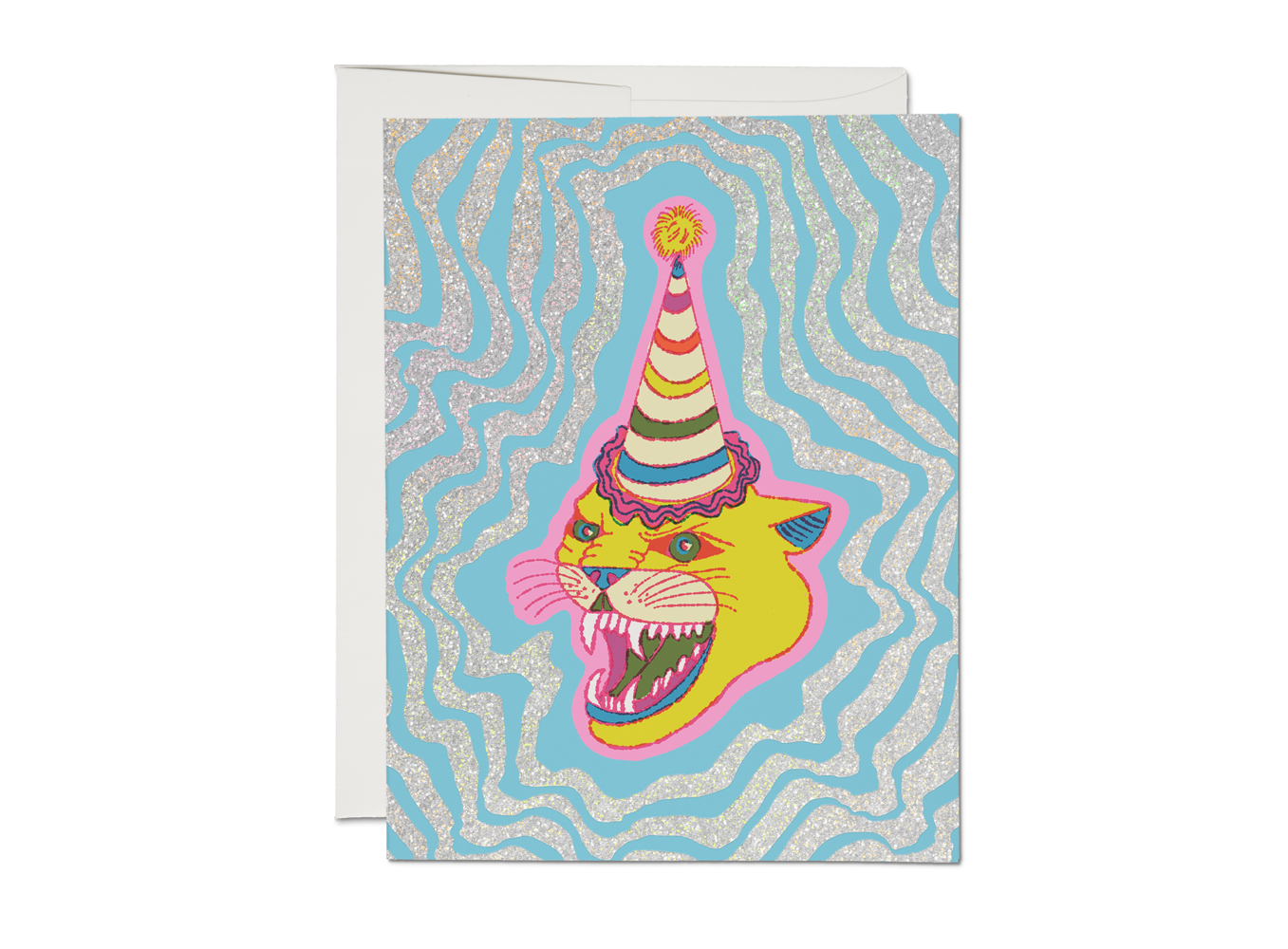 Party Hat Cat birthday greeting card - The Crowd Went Wild