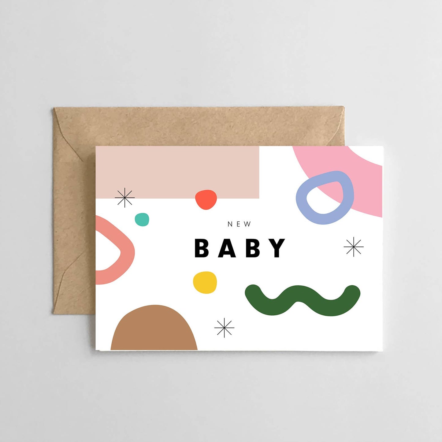 New Baby Abstract Card - The Crowd Went Wild