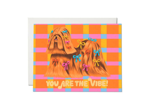 Puppy Vibe friendship greeting card - The Crowd Went Wild