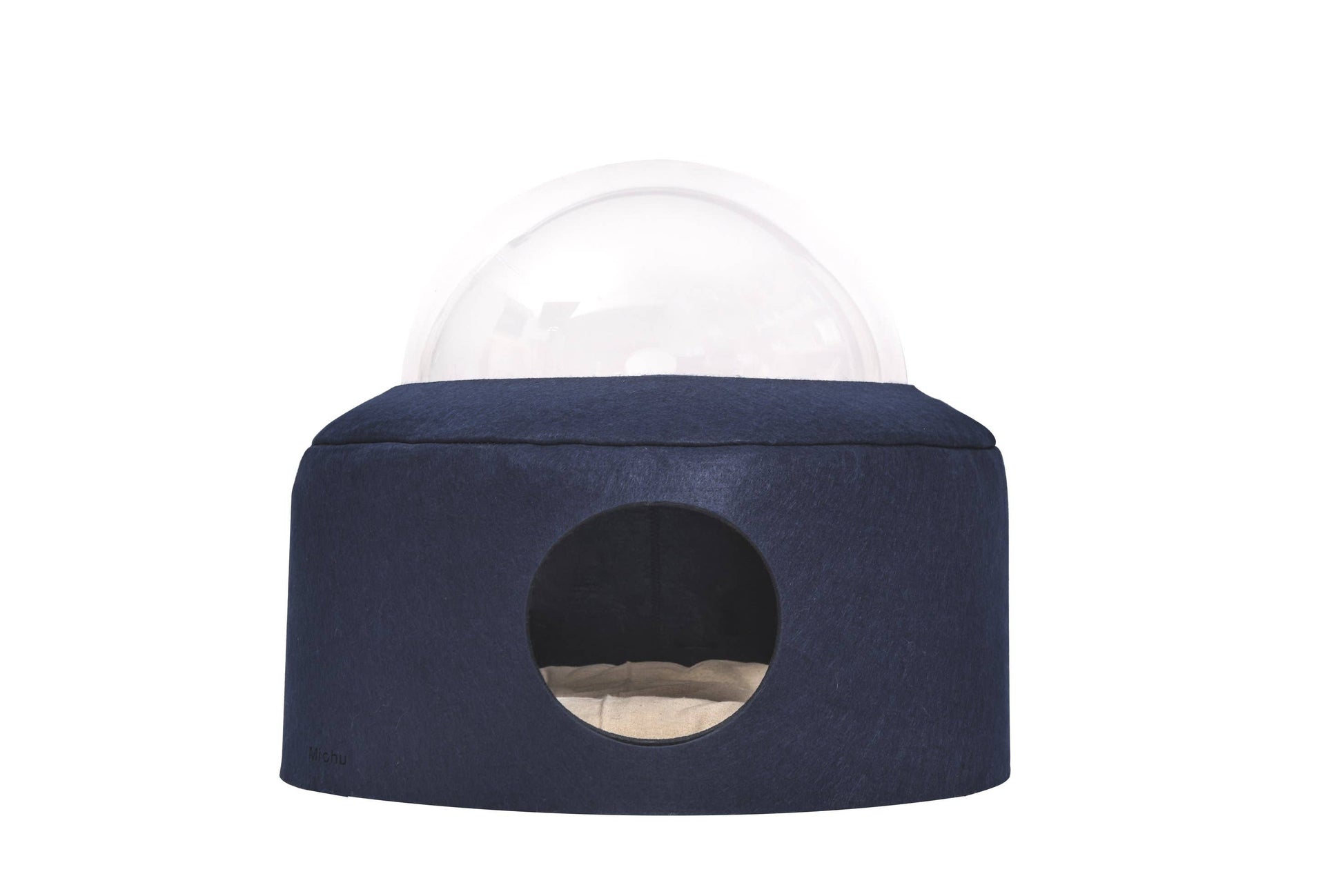 space capsule cat bed with dome top lookout