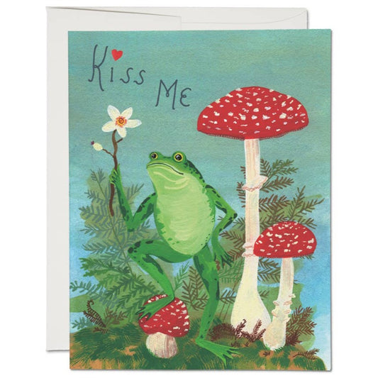 Kiss Me love greeting card - The Crowd Went Wild