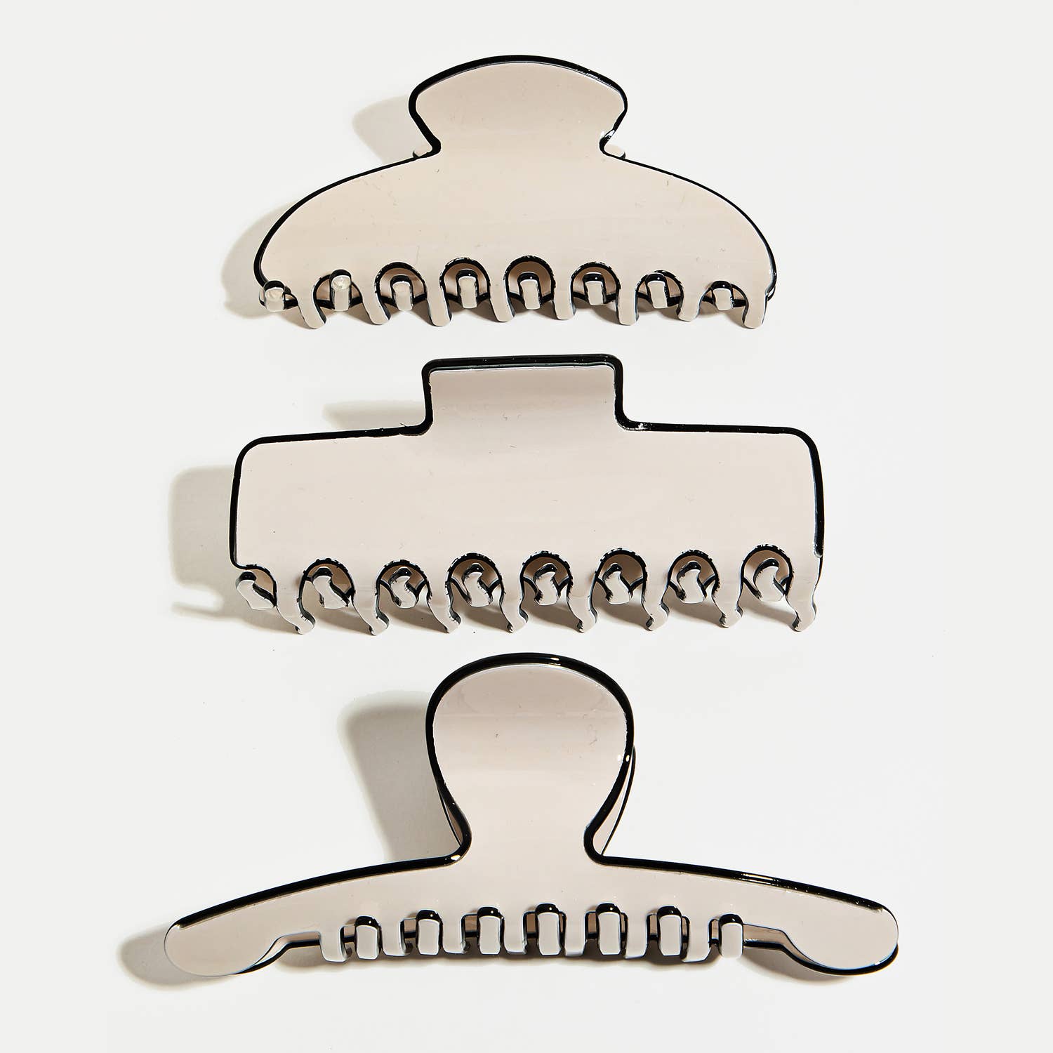 Three Piece Jaw Hair Clip Set - The Crowd Went Wild
