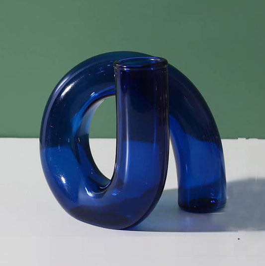 Wavy Vase in Blue - The Crowd Went Wild