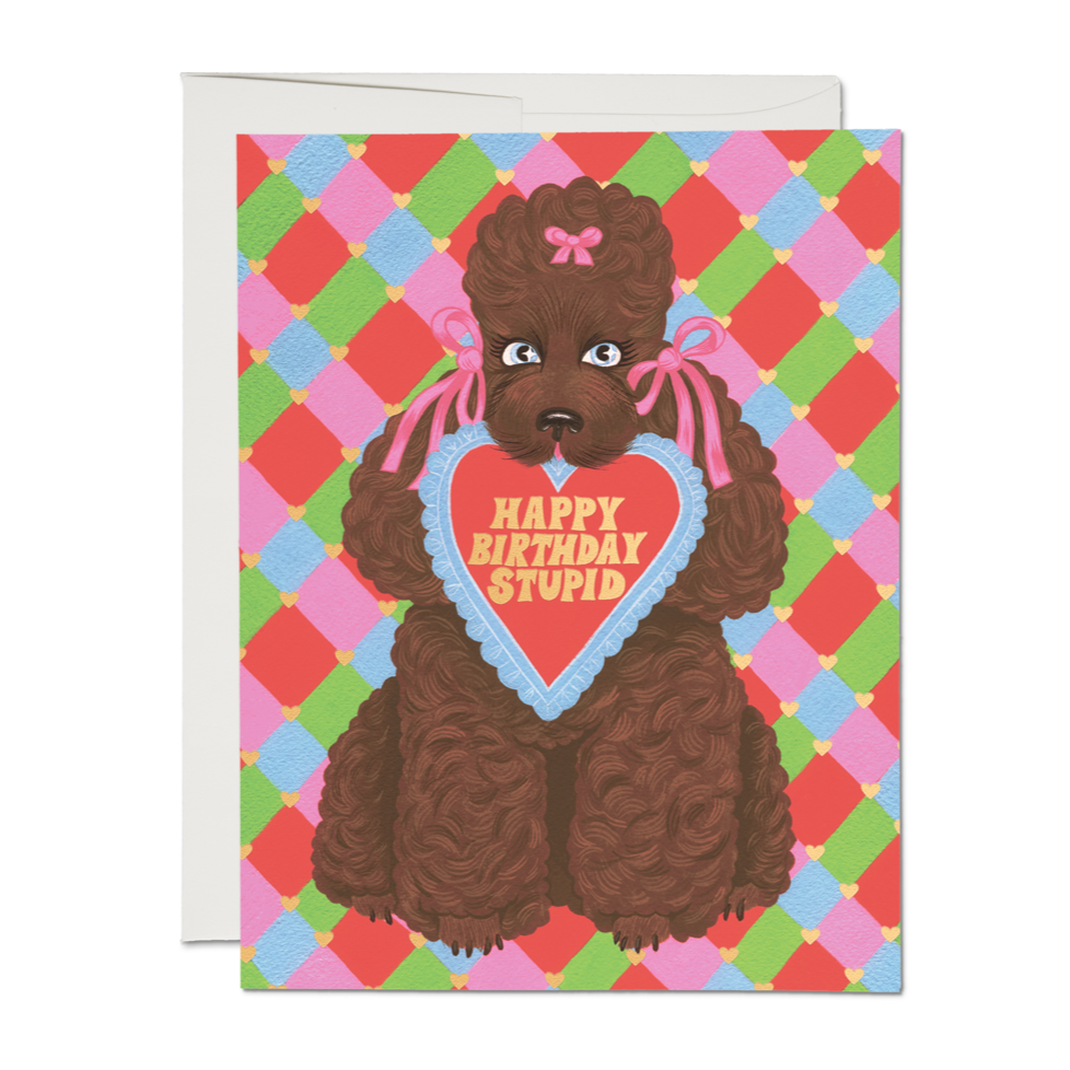 Poodle Birthday Card - The Crowd Went Wild