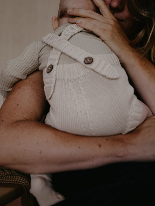 Newborn Oatmeal Knit Romper - The Crowd Went Wild